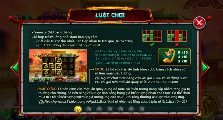 Đỉnh Cao Slot Game Kungfu Panda Tại VaoBet Với Trải Nghiệm Đỉnh Cao