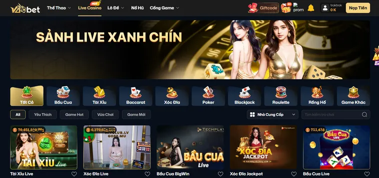 Đỉnh Cao Xanh Chín Live Tại VaoBet Với Những Trải Nghiệm Thú Vị Nhất