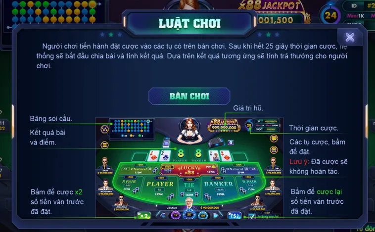 Nổ Hũ Baccarat Lucky 88 Tại VaoBet Sân Chơi Đỉnh Cao Cho Những Cao Thủ Đấu Trí