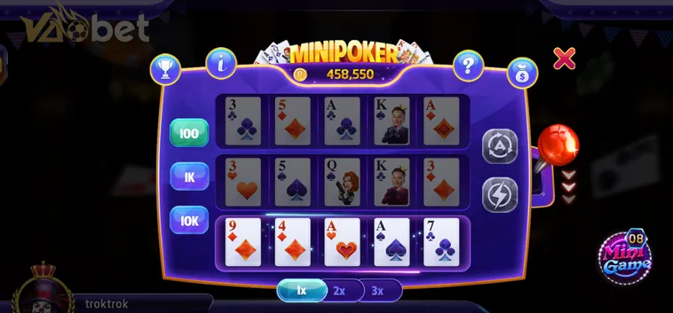 Table Game Mini Poker Tại VaoBet Trải Nghiệm Đỉnh Cao Sòng Bài Chuyên Nghiệp