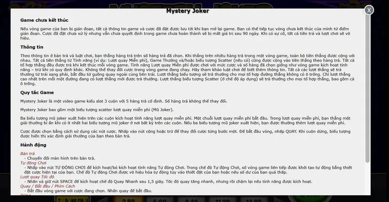 Game Nhanh Mystery Joker Tại VaoBet Thiên Đường Giải Trí Dành Cho Các Cược Thủ May Mắn