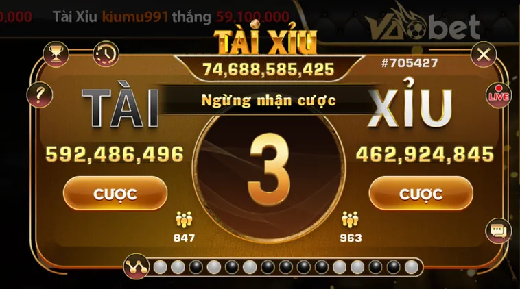 Chinh Phục Đỉnh Cao Tài Xỉu Live Tại VaoBet Với Những Phần Thưởng Lớn